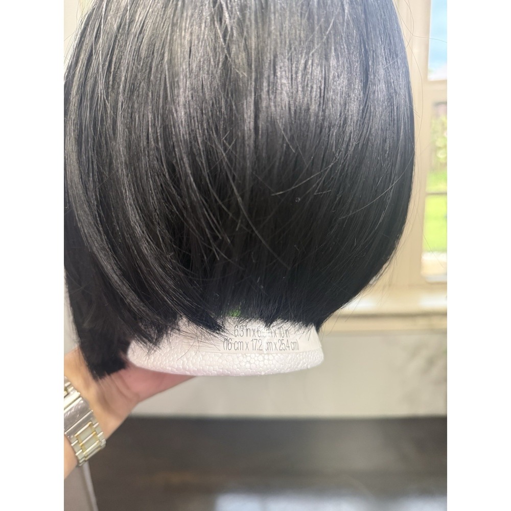 Black Bob Hair Wig Synthetic - Picture 5 of 10
